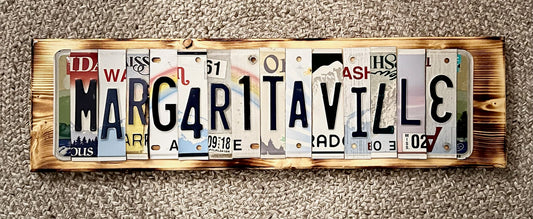 Margaritaville License Plate Sign