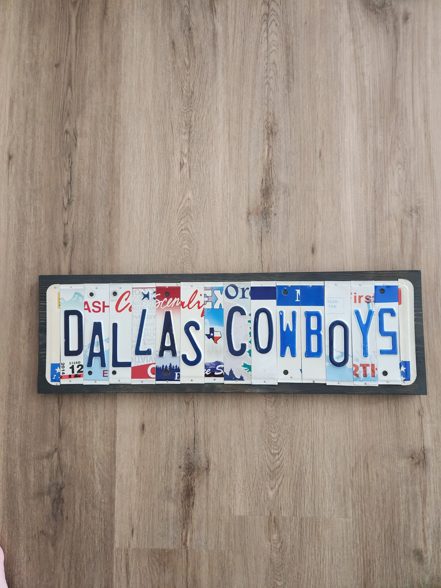 Dallas Cowboys License Plate Sign